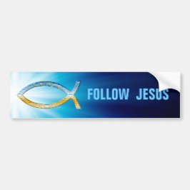 Christian Fish | Följ Jesus Bildekal