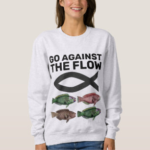 CHRISTIAN FISH GO MOT FLÖDEST-shirts T Shirt