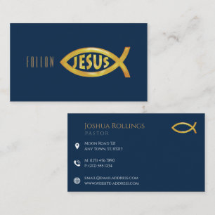 Christian Fish JESUS inspirerande Visitkort