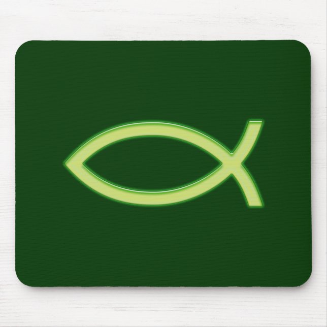 Christian Fish Ljust grönt Musmatta (Framsidan)
