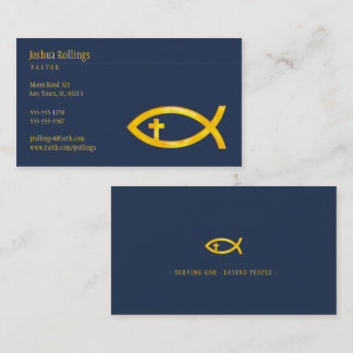 Christian Fish med Kor | inspirerande Visitkort