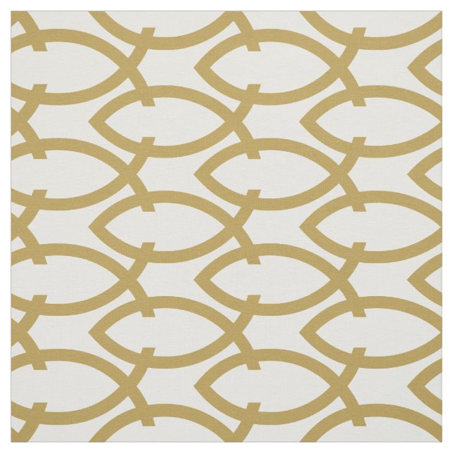 Christian Fish Mönster Tyg (Provkarta)