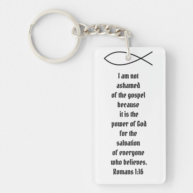 Christian Fish Romans 1:16 Anpassningsbar Bible Ve (Framsidan)