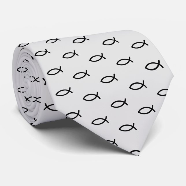 Christian Fish Symbol Black Mönster Slips (Rullad)
