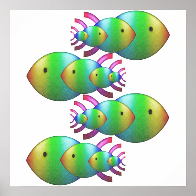 Christian Fish Symbol Families Poster (Framsidan)