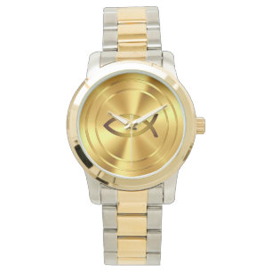 Christian Fish Symbol   GULD Armbandsur