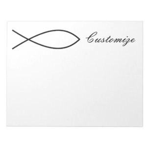 Christian Fish Symbol Ichthys Thunder_Cove Anteckningsblock