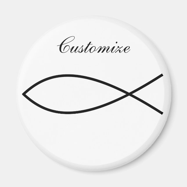 Christian Fish Symbol Ichthys Thunder_Cove Magnet (Framsidan)