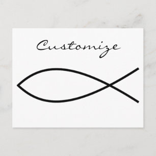 Christian Fish Symbol Ichthys Thunder_Cove Vykort