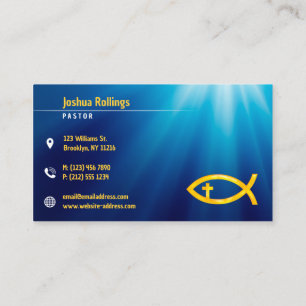 Christian Fish Symbol inspirerande Visitkort