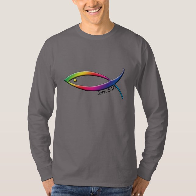 Christian Fish Symbol T Shirt (Framsida)