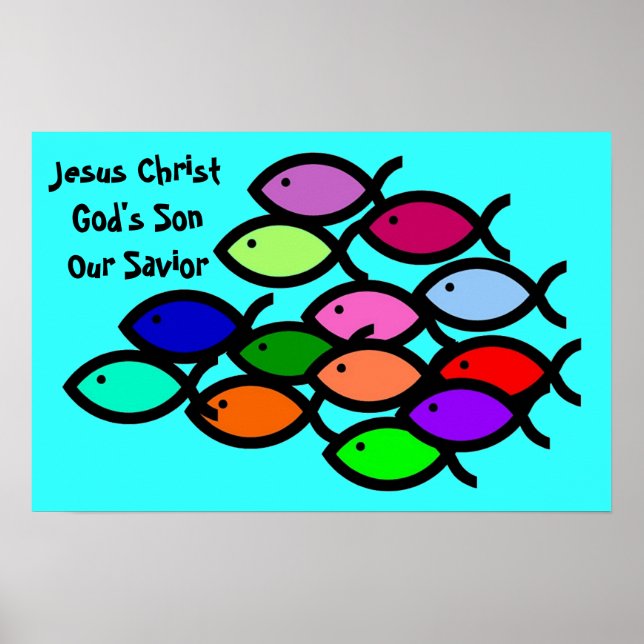 Christian Fish Symbols - Rainbow School - Poster (Framsidan)