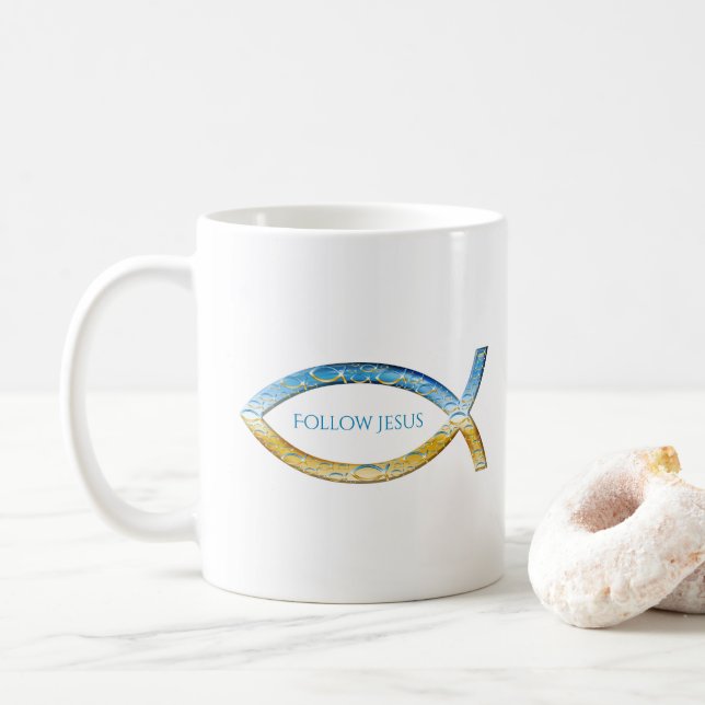 Christian Fishes | Följ Jesus Kaffemugg (Med munk)