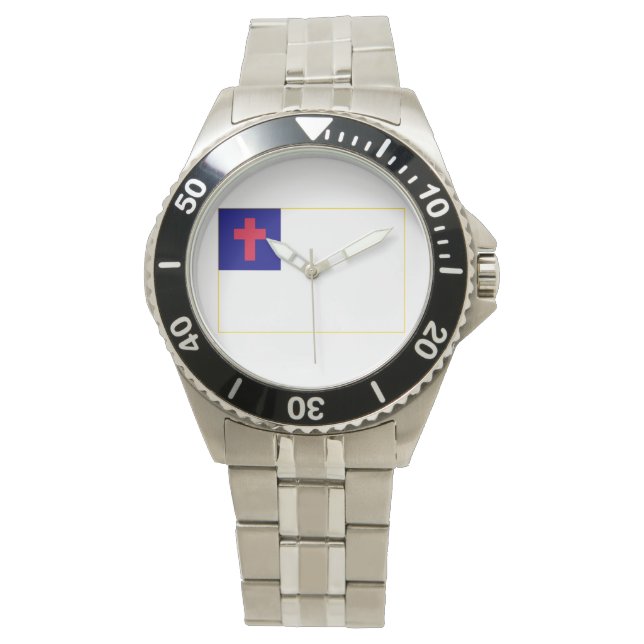 Christian Flagga Customize med namn eller initiale Armbandsur (Framsida)