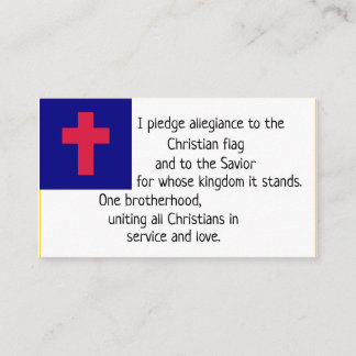 Christian Flagga Pledge Visitkort