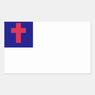 Christian Flagga Rektangulärt Klistermärke