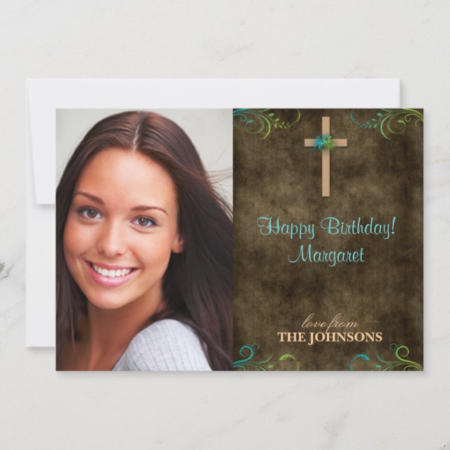 Christian Födelsedagsfest Photo I kan göra allt sa Inbjudningar (Framsida)