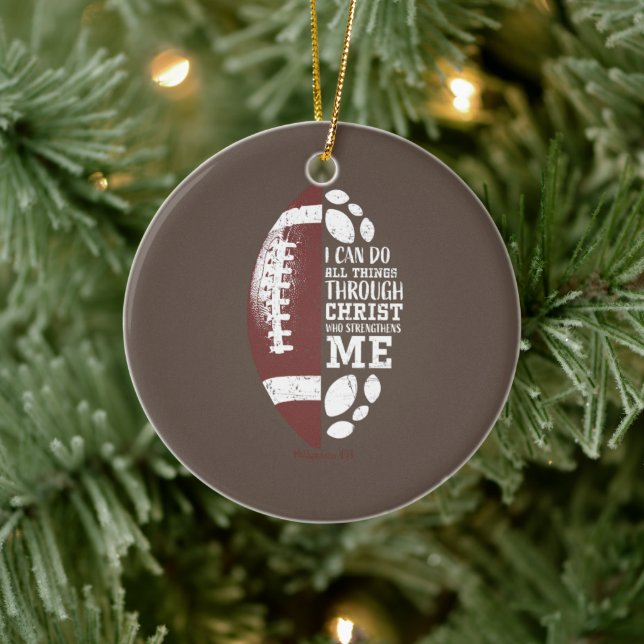 Christian Football Gifts Tonåring Boys Kids Manar  Julgransprydnad Keramik (Träd)