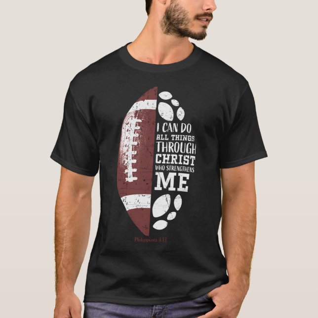 Christian Football in Religiösa Verse T Shirt (Framsida)