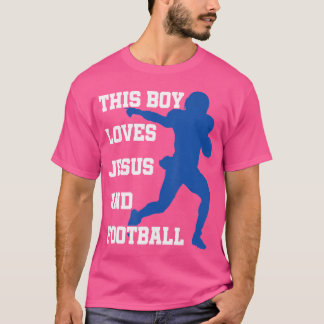 Christian Football this Boy Kärlek Jesus och Footb T Shirt