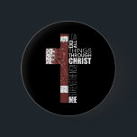 Christian Football Verse jag kan göra Sak Throu Knapp<br><div class="desc">Christian Football Verse att jag kan göra allt Sak genom Kristus</div>