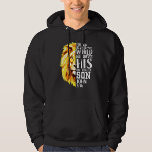 Christian För manar Lejon av Judah Graphic God Joh Hoodie