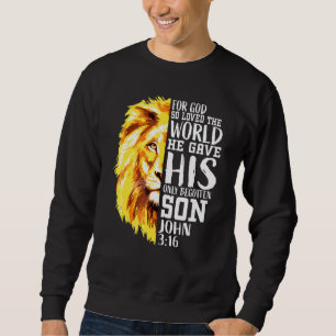 Christian För manar Lejon av Judah Graphic God Joh Lång Ärmad Tröja