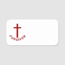 Christian Forgiven Red Kor Church Events Namnbricka