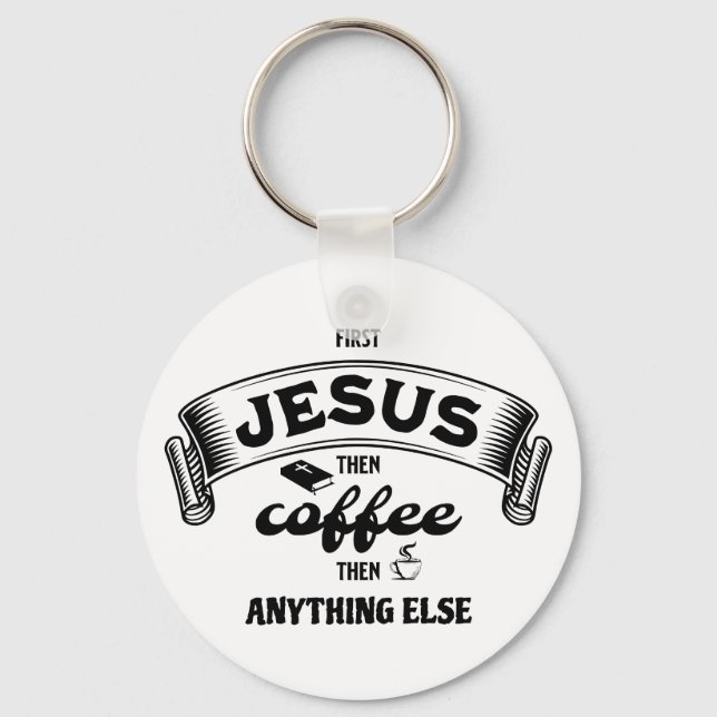 Christian FÖRST JESUS SEDAN COFFEE Nyckelring (Framsida)