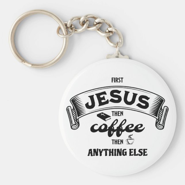 Christian FÖRST JESUS SEDAN COFFEE Nyckelring (Framsidan)