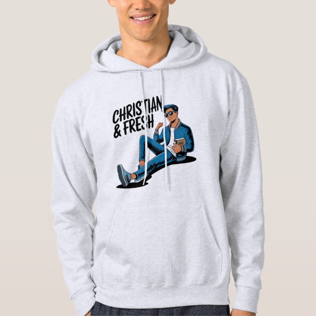 Christian & Fresh Religiösa Tshirt Hoodie (Framsida)
