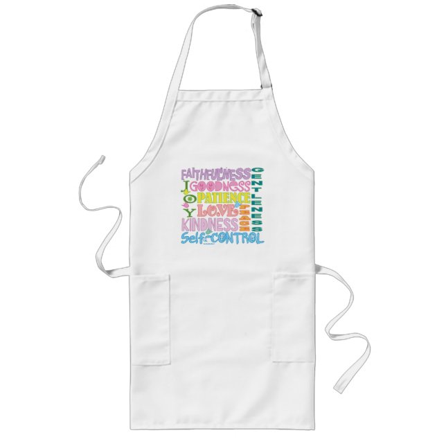Christian Fruit of the Spirit Apron Långt Förkläde (Framsidan)