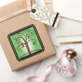 Christian Fruit of the Spirit Sticker Fyrkantigt Klistermärke