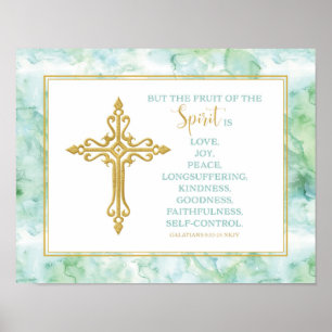 Christian Fruits of the Spirit Art Print Poster
