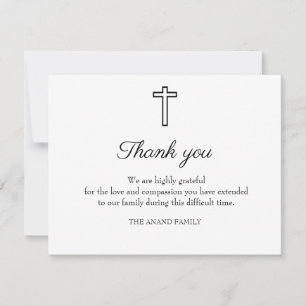 Christian Funeral Bereaving Tack Kort