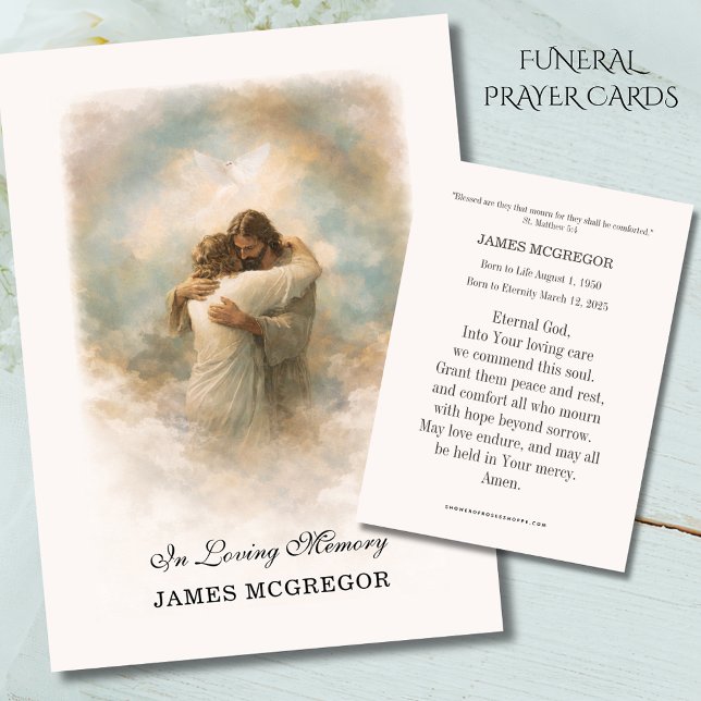 Christian Funeral Memorial Jesus Prayer Card Visitkort (Skapare uppladdad)
