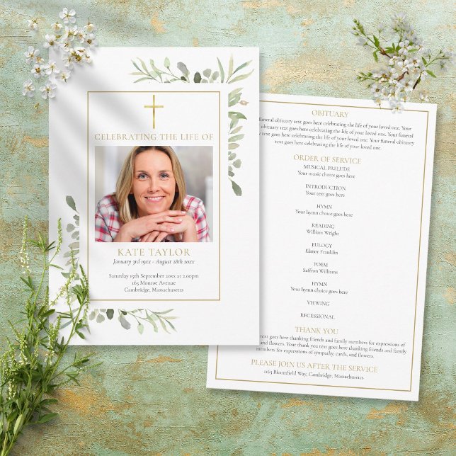 Christian Funeral Memorial Order Program (Skapare uppladdad)