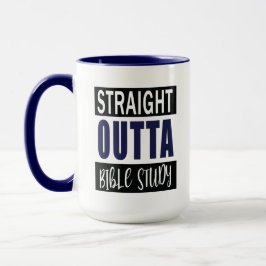 Christian Funny Bible Study Quote Navy Blue Mugg