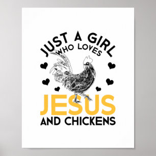 Christian Funny Religiösa Farmer Women Gift Jesus Poster