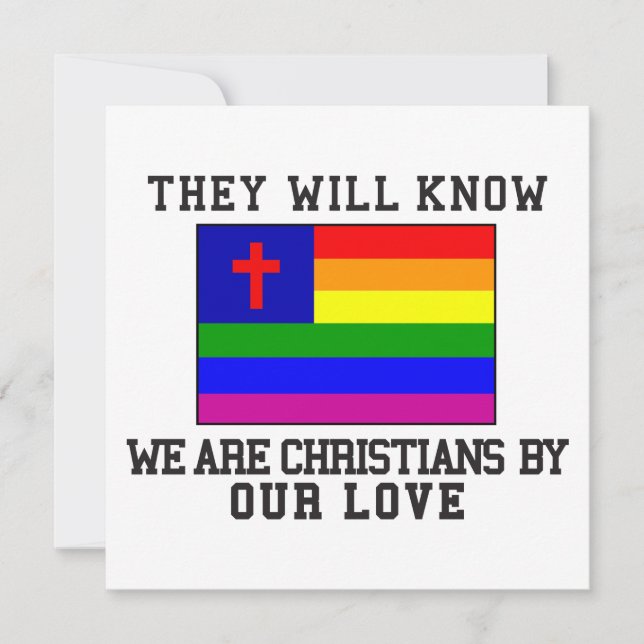 Christian Gay Flagga Inbjudningar (Framsida)