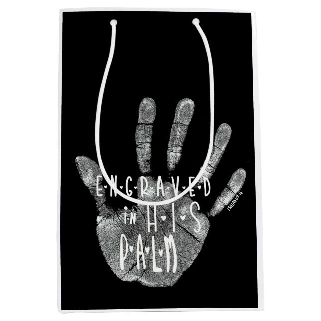 Christian Gift Bag Isaiah 49:16 Engraved (Framsidan)