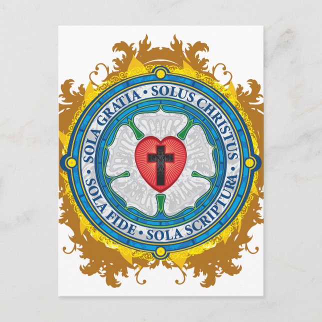 Christian Gift Luther Ro Jesus Kor Gud Änglar Vykort (Framsida)