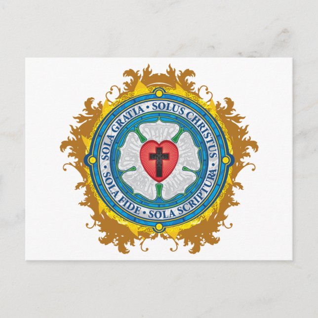 Christian Gift Luther Ro Jesus Kor Gud Änglar Vykort (Framsida)