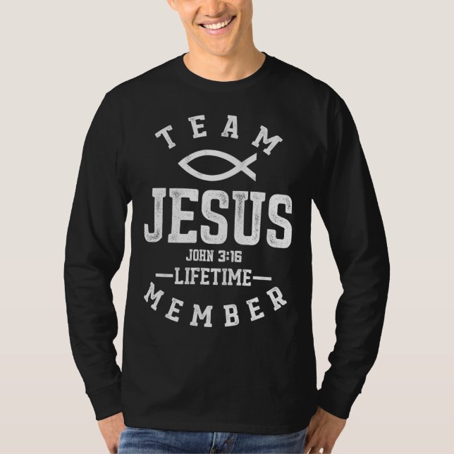 Christian Gift Team Jesus Religiösa Gud T Shirt (Framsida)