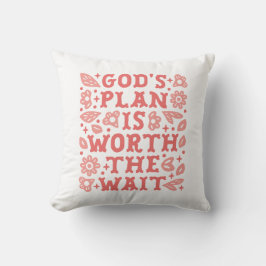 Christian girl god plan quotes pink aesthetic cute kudde