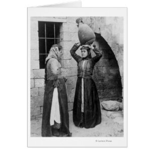 Christian Girls i Nazareth Hälsningskort