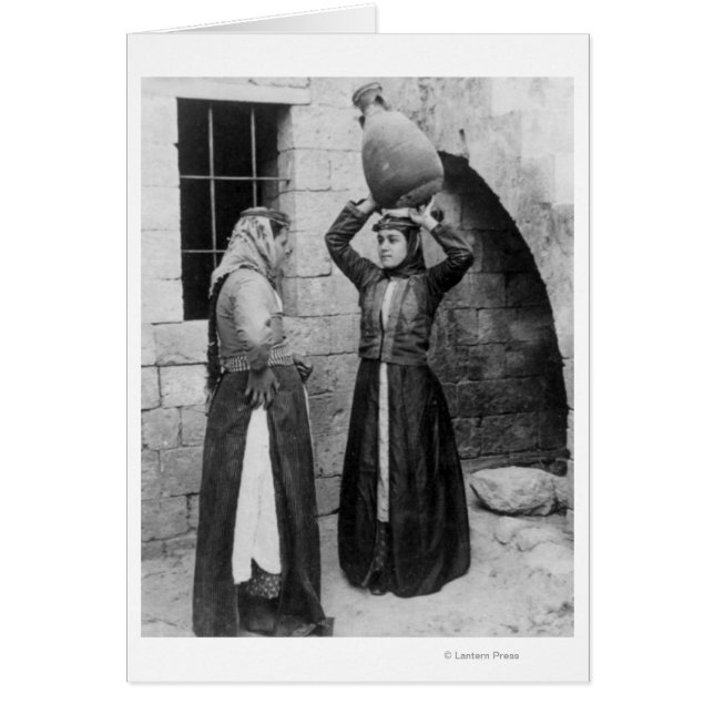 Christian Girls i Nazareth Hälsningskort (Framsidan)