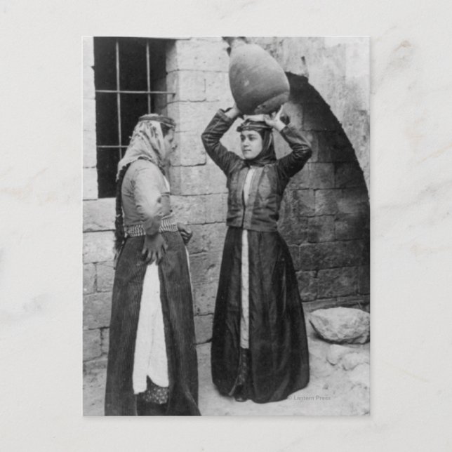 Christian Girls i Nazareth Vykort (Framsida)