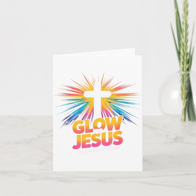 Christian Glow For Jesus Let Your Light Shine Fait Kort (Framsida)