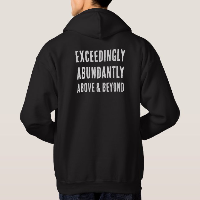 Christian GOD ÄR ABLE överväldigande överlägset Hoodie (Baksida)